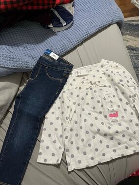 NWT 24M top and 2T jeans
